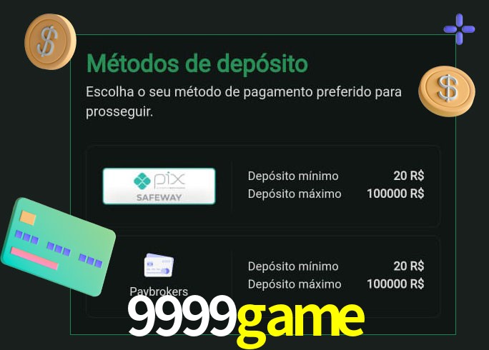 O cassino 9999game oferece uma grande variedade de métodos de pagamento